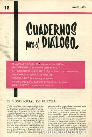 Second hand books: CUADERNO PARA EL DIALOGO. N&ordm; 18. MARZO 1965. -