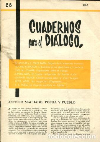 Libros de segunda mano: CUADERNOS PARA EL DIALOGO. N&ordm; 28. 1966. - - Foto 1