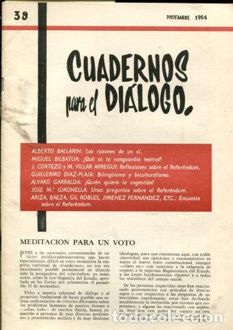 Second hand books: CUADERNOS PARA EL DIALOGO. N&ordm; 39. 1966. -