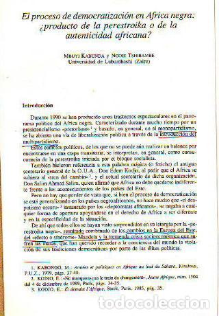 Livres d'occasion: EL PROCESO DE DEMOCRATIZACION EN AFRICA NEGRA: &iquest;PRODUCTO DE LA PERESTROIKA O DE LA AUTENTICIDAD AFRI