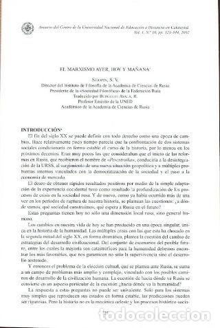 Livres d'occasion: EL MARXISMO AYER, HOY Y MA&Ntilde;ANA. - STIPIN S.V.