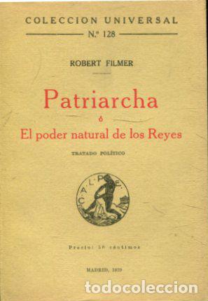 Gebrauchte B&uuml;cher: PATRIARCHA &Oacute; EL PODER NATURAL DE LOS REYES. TRATADO POLITICO. - FILMER Robert.