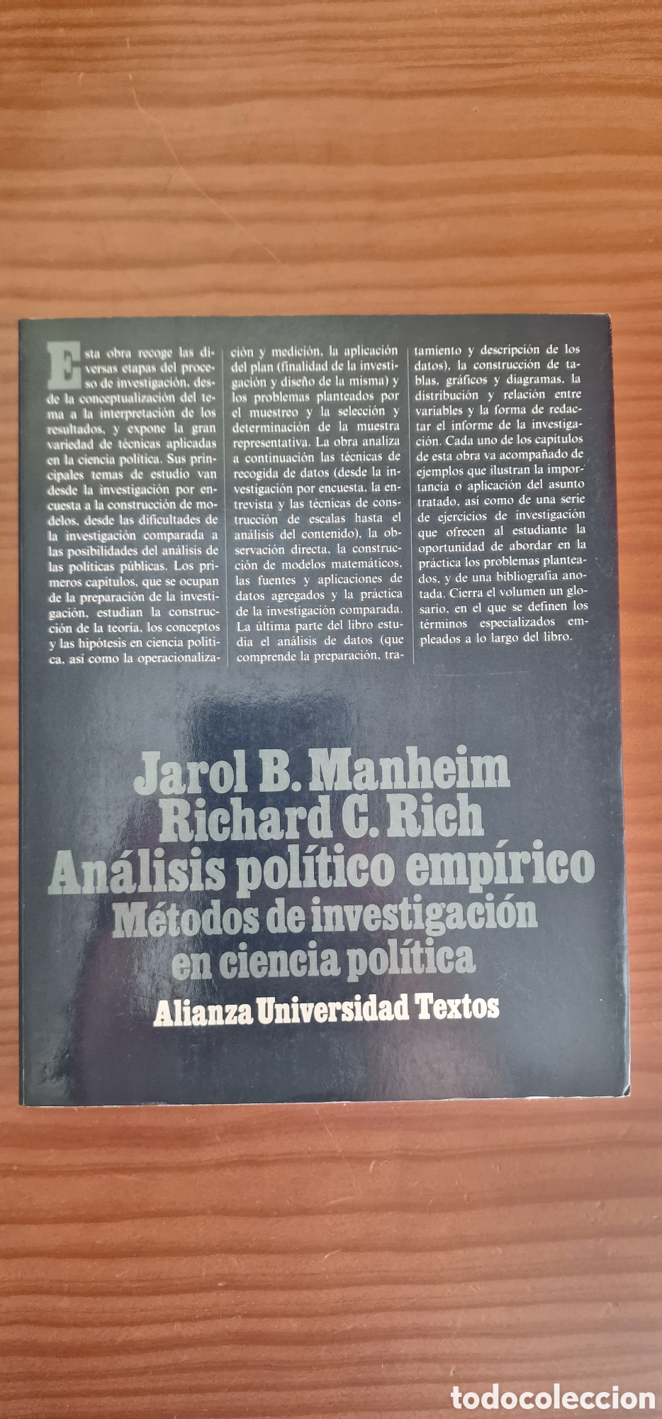 Libri di seconda mano: An&aacute;lisis pol&iacute;tico emp&iacute;rico - M&eacute;todos de investigaci&oacute;n en cienca pol&iacute;tica