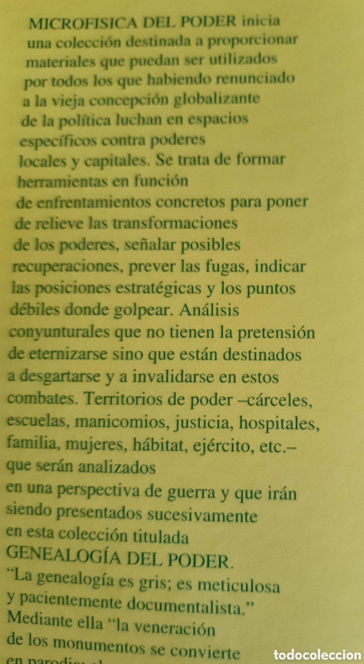 Libros de segunda mano: Microf&iacute;sica del poder.Michel Foucault. - Foto 3