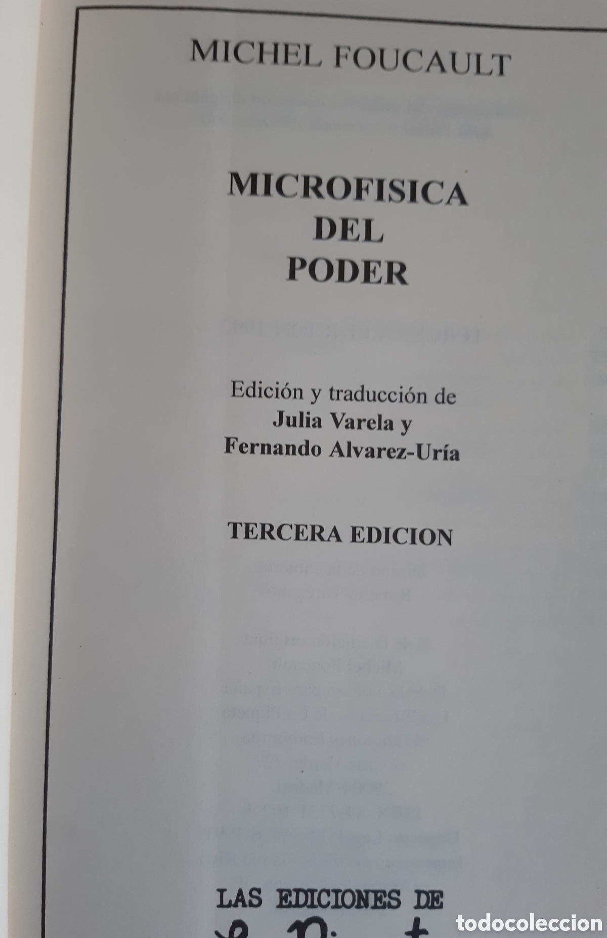Libros de segunda mano: Microf&iacute;sica del poder.Michel Foucault. - Foto 5
