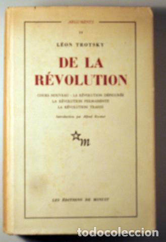 Libros de segunda mano: TROTSKY, L&eacute;on - DE LA R&Eacute;VOLUTION - Paris 1963 - Foto 1