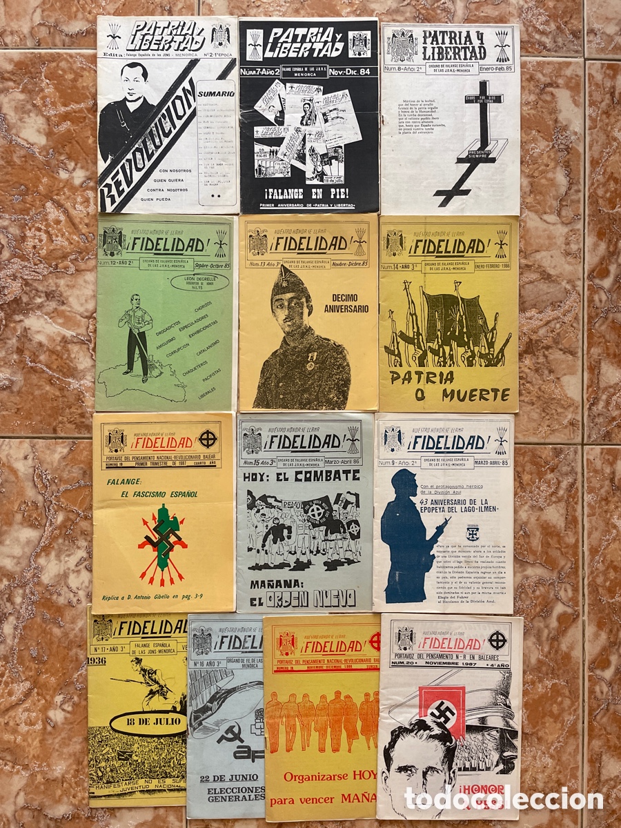 Libri di seconda mano: Lote de 13 boletines de Menorca Falange. Fascismo.