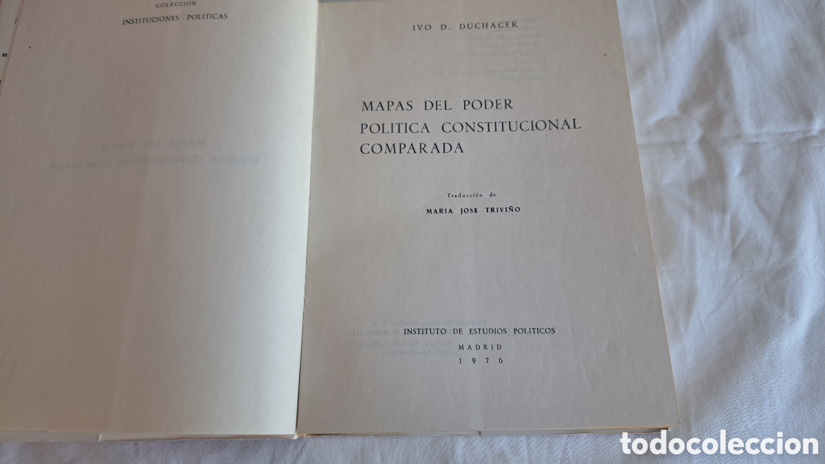 Libros de segunda mano: MAPAS DE PODER. Pol&iacute;tica constitucional comparada. Ivo Duchacek 1976 - Foto 3