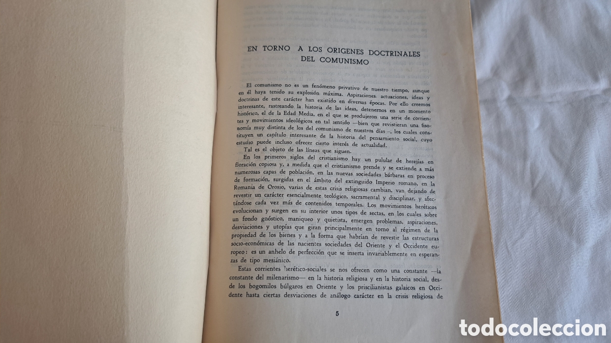 Libros de segunda mano: EN TORNO A LOS OR&Iacute;GENES DOCTRINALES DEL COMUNISMO. - Foto 2