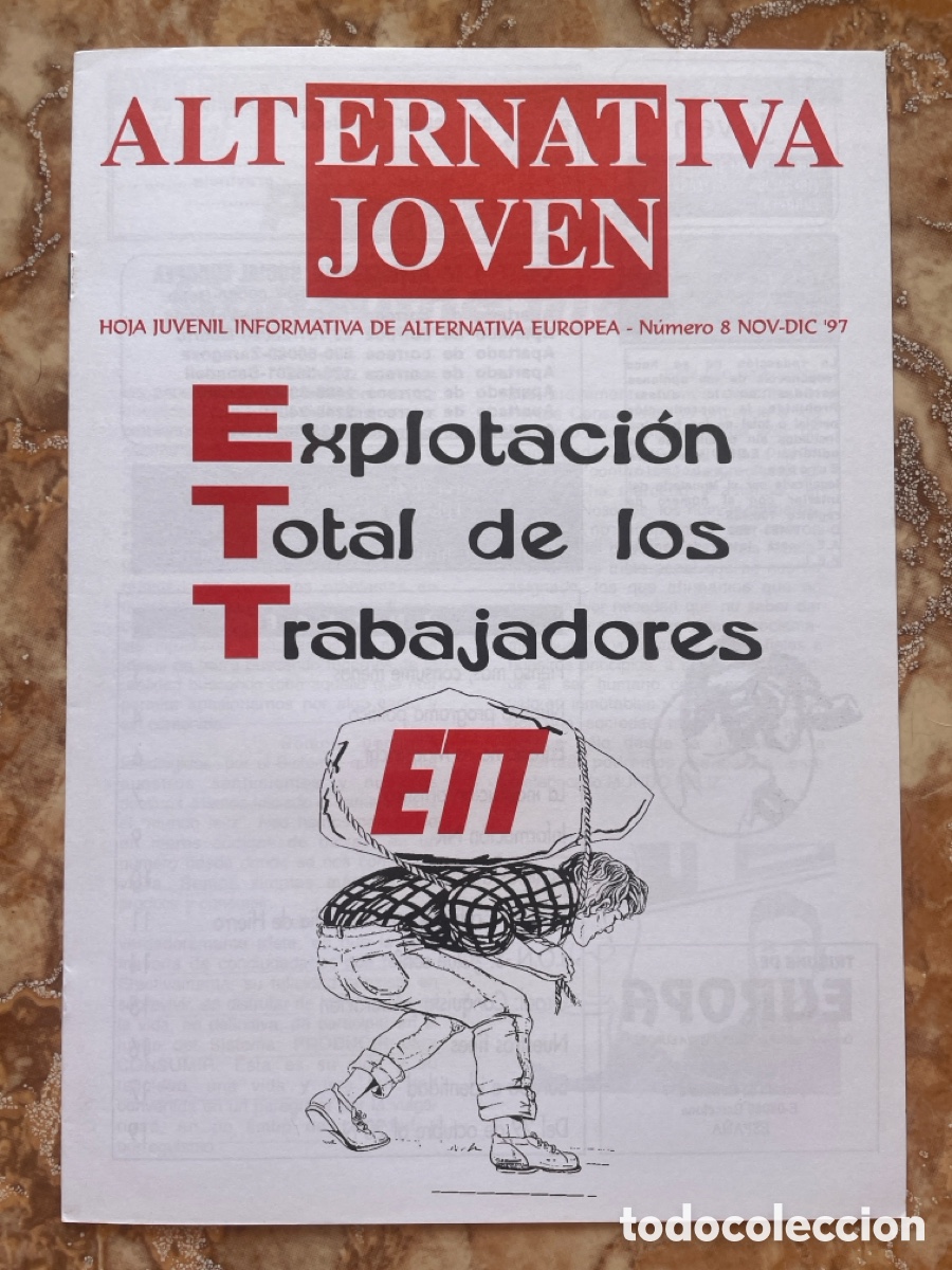 Libri di seconda mano: Alternativa joven n&uacute;mero 8 (1997). Hoja juvenil informativa de Alternativa Europea.