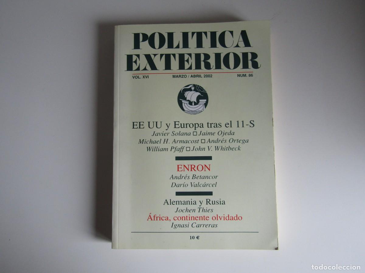 Gebrauchte B&uuml;cher: POL&Iacute;TICA EXTERIOR, VOL. XVI, N&Uacute;M. 86 (MARZO/ABRIL 2001). ESTUDIOS DE POL&Iacute;TICA EXTERIOR.