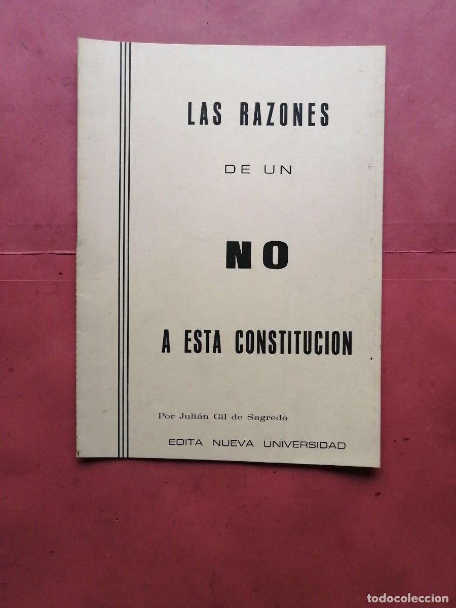 Second hand books: Las razones de un no a esta constituci&oacute;n, por Juli&aacute;n Gil de Sagredo