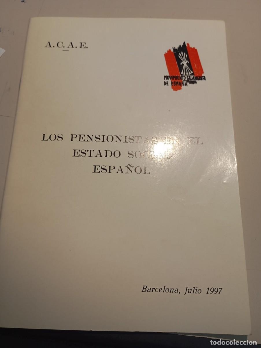 Libri di seconda mano: CUADERNO PENSIONISTAS EN EL ESTADO SOCIAL ESPA&Ntilde;OL. (A.C.A.E - MFE) REF UR MES 3D