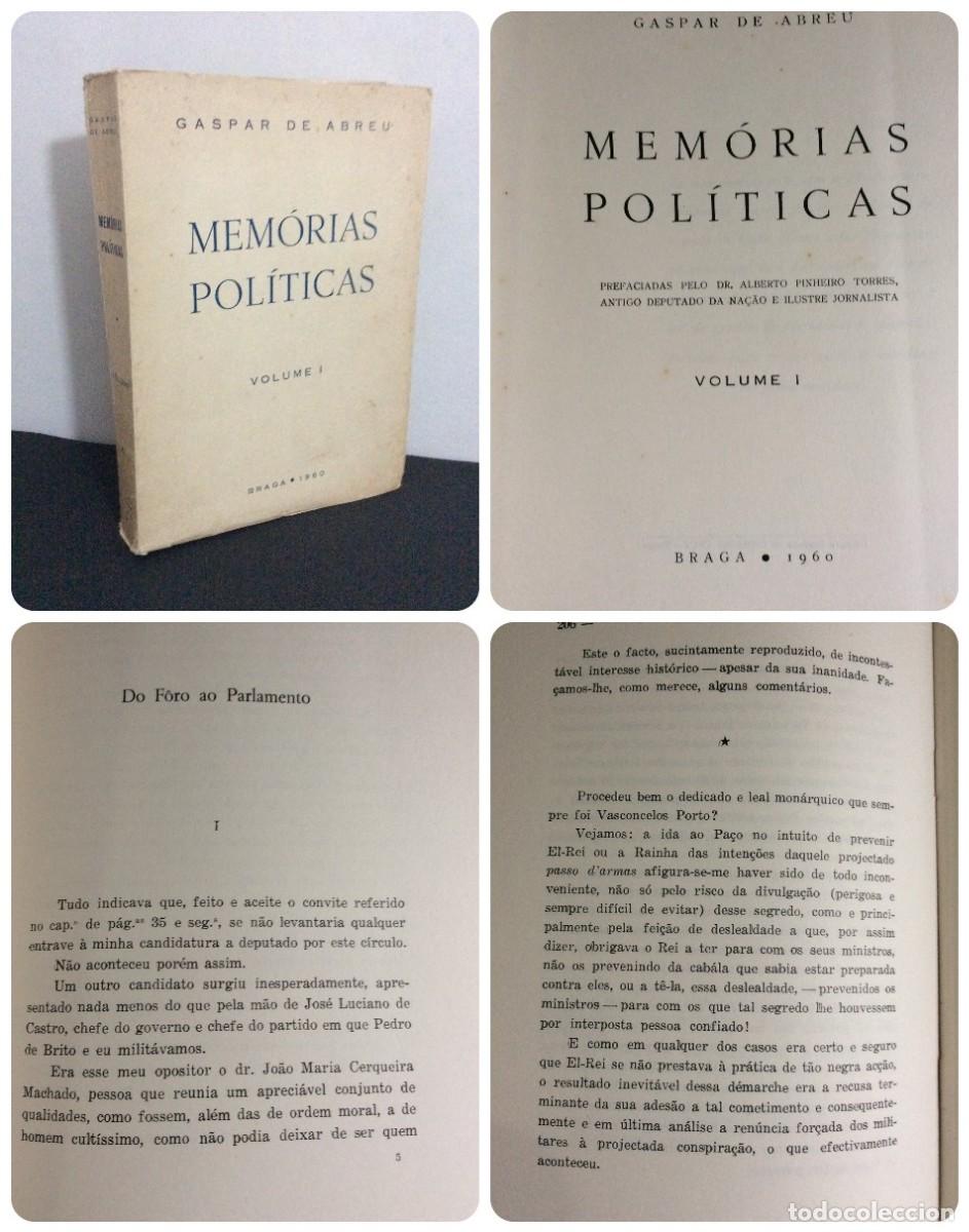 Second hand books: ABREU, Gaspar de Mem&oacute;rias pol&iacute;ticas Volume 1 ( &uacute;nico publicado )