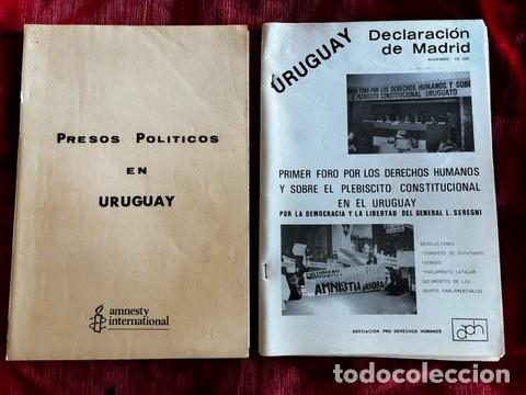 Libri di seconda mano: URUGUAY: PRESOS POL&Iacute;TICOS Y FORO POR LOS DERECHOS HUMANOS, DEMOCRACIA Y LEBERTAD SEREGNI. 1979/80