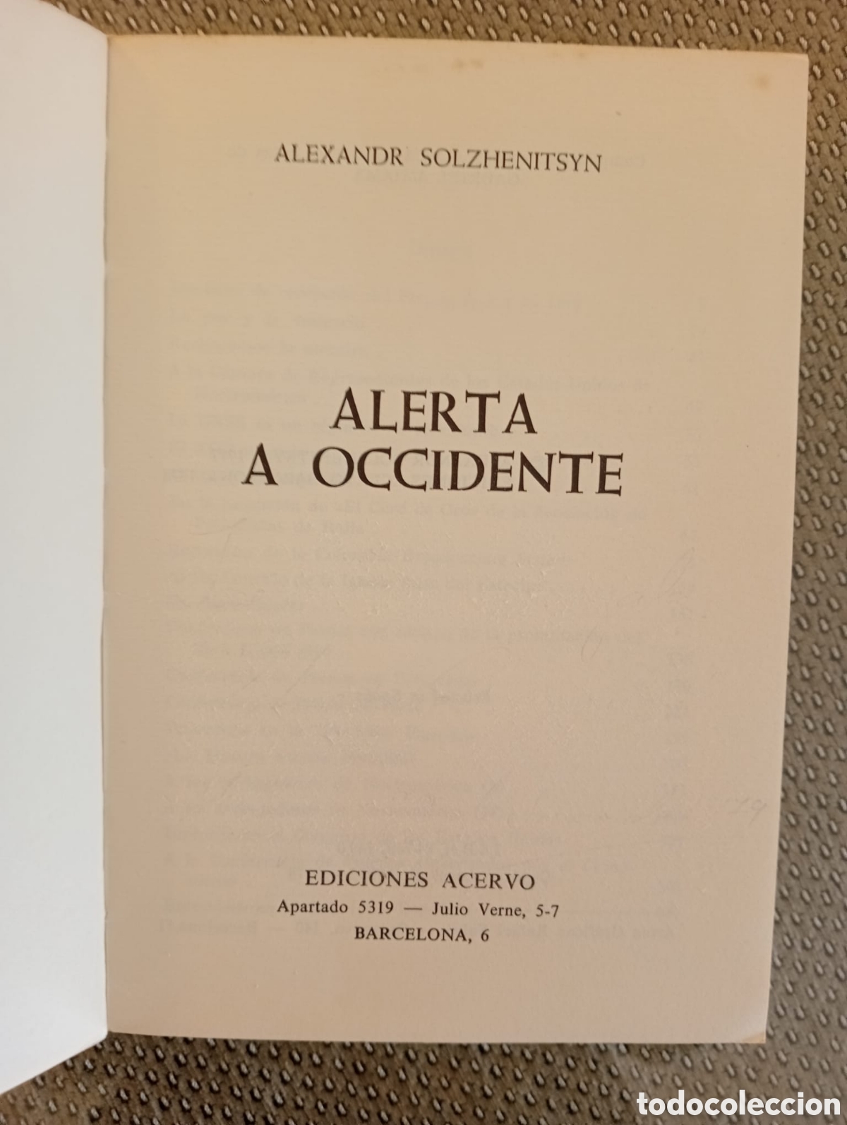 Libros de segunda mano: ALERTA A OCCIDENTE / SOLZHENITSYN, ALEXSANDR. - Foto 2