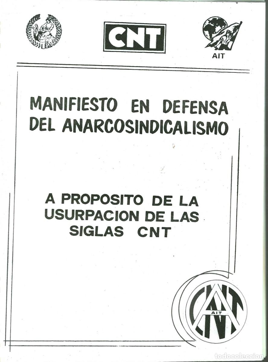 Gebrauchte B&uuml;cher: MANIFIESTO EN DEFENSA DEL ANARCOSINDICALISMO C.N.T.
