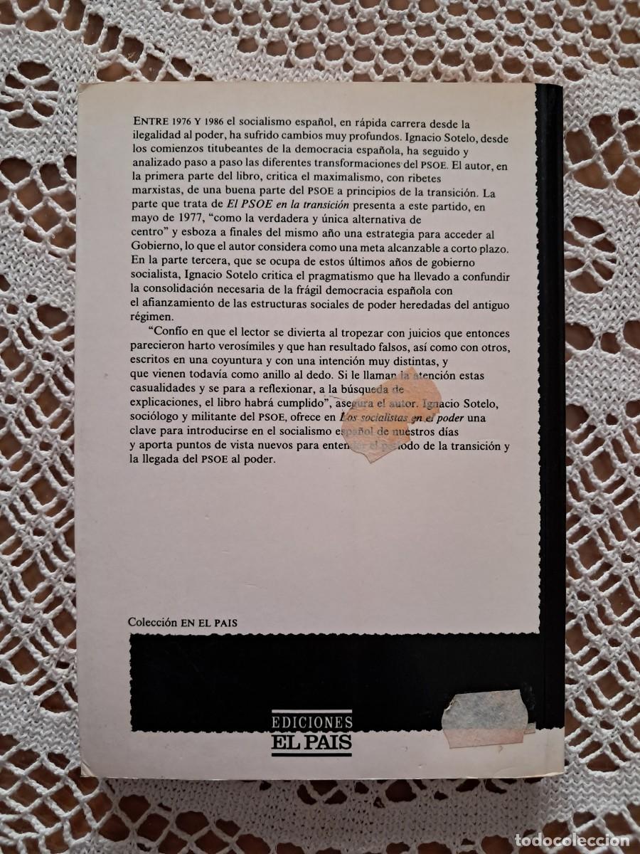 Libros de segunda mano: Los socialistas en el poder Ignacio Sotelo - Foto 2