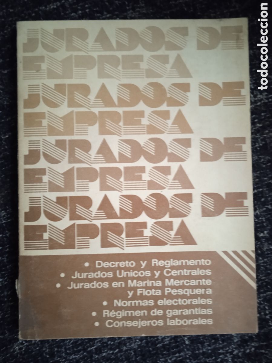 Libri di seconda mano: Jurados de empresa Decreto y reglamento -ED. Consejo Nacional de Trabajadores - a&ntilde;o 1975