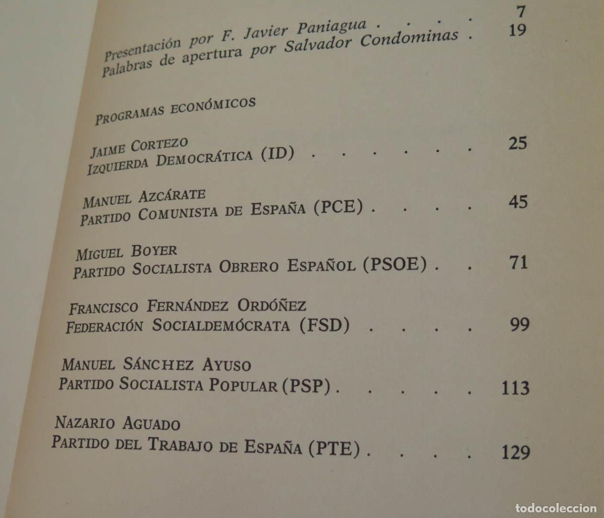 Libros de segunda mano: Programas econ&oacute;micos en la alternativa democr&aacute;tica - Foto 2