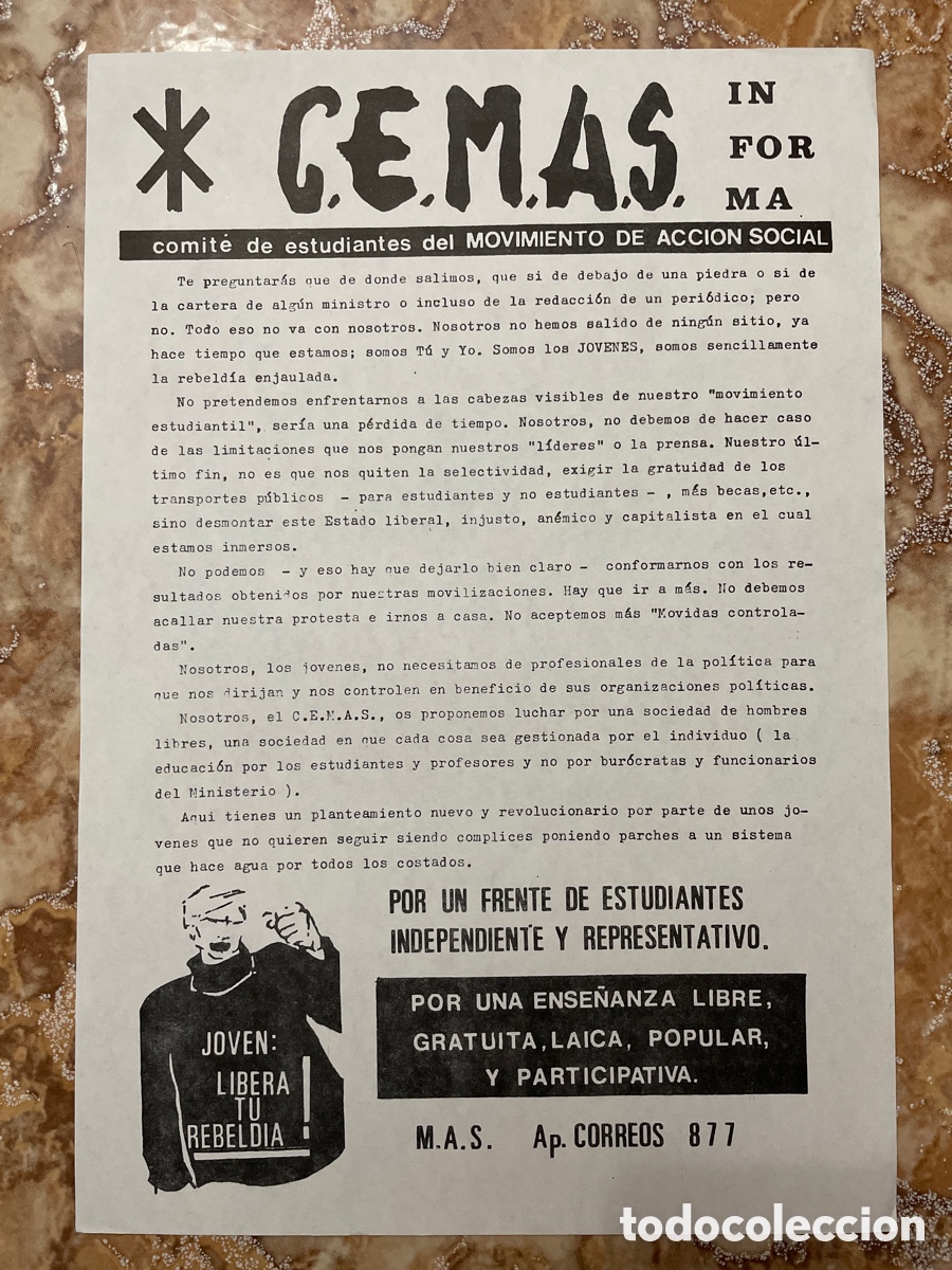 Second hand books: Comit&eacute; de estudiantes del movimiento de acci&oacute;n social.