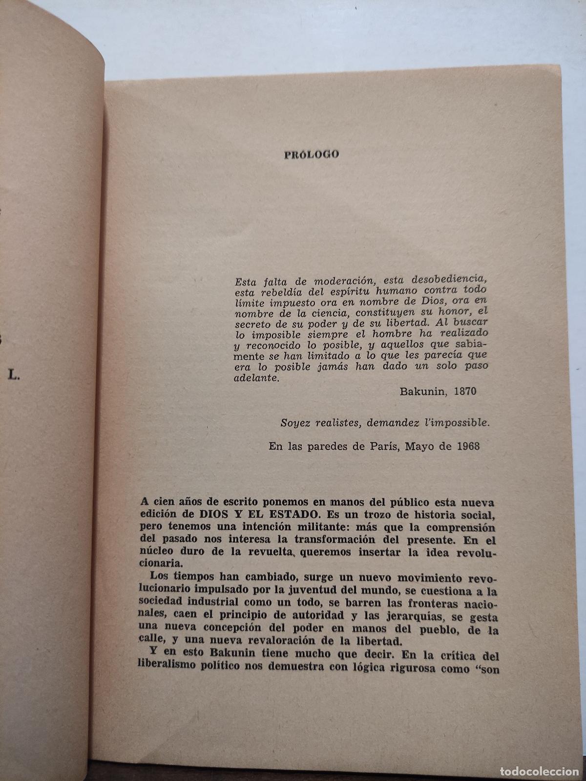 Libros de segunda mano: DIOS Y EL ESTADO - BAKUNIN - 1969 - Foto 2