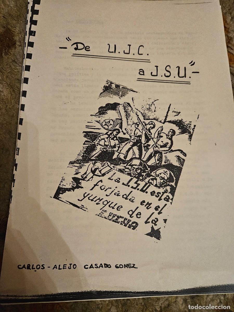 Gebrauchte B&uuml;cher: Casado G&oacute;mez - De U.J.C. a J.S.U. - Uni&oacute;n de Juventudes Comunistas - Juventud Socialista Unificada
