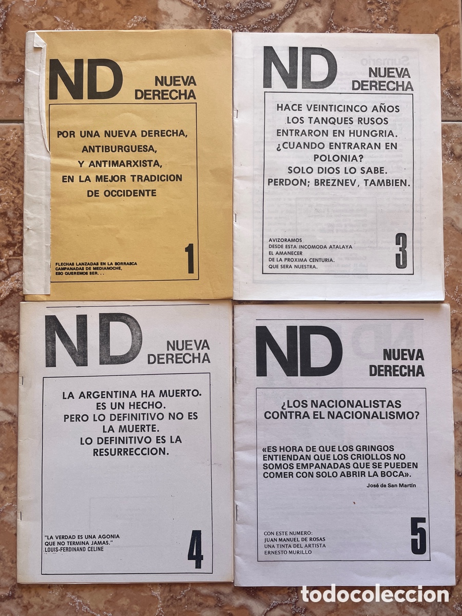 Gebrauchte B&uuml;cher: Lote 4 revistas &ldquo;Nueva Derecha&rdquo;