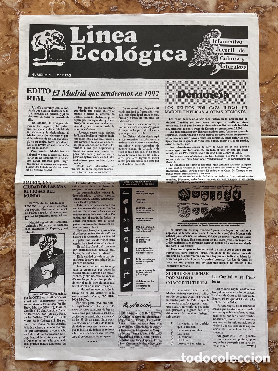 Libros de segunda mano: Linea Ecologica numero 1 (tercera v&iacute;a solidarista)