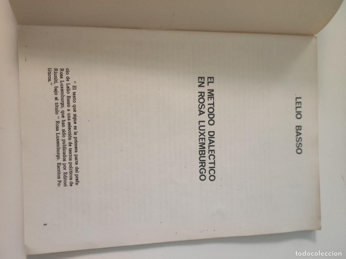 Libros de segunda mano: El m&eacute;todo dial&eacute;ctico en Rosa Luxemburgo. - Foto 3