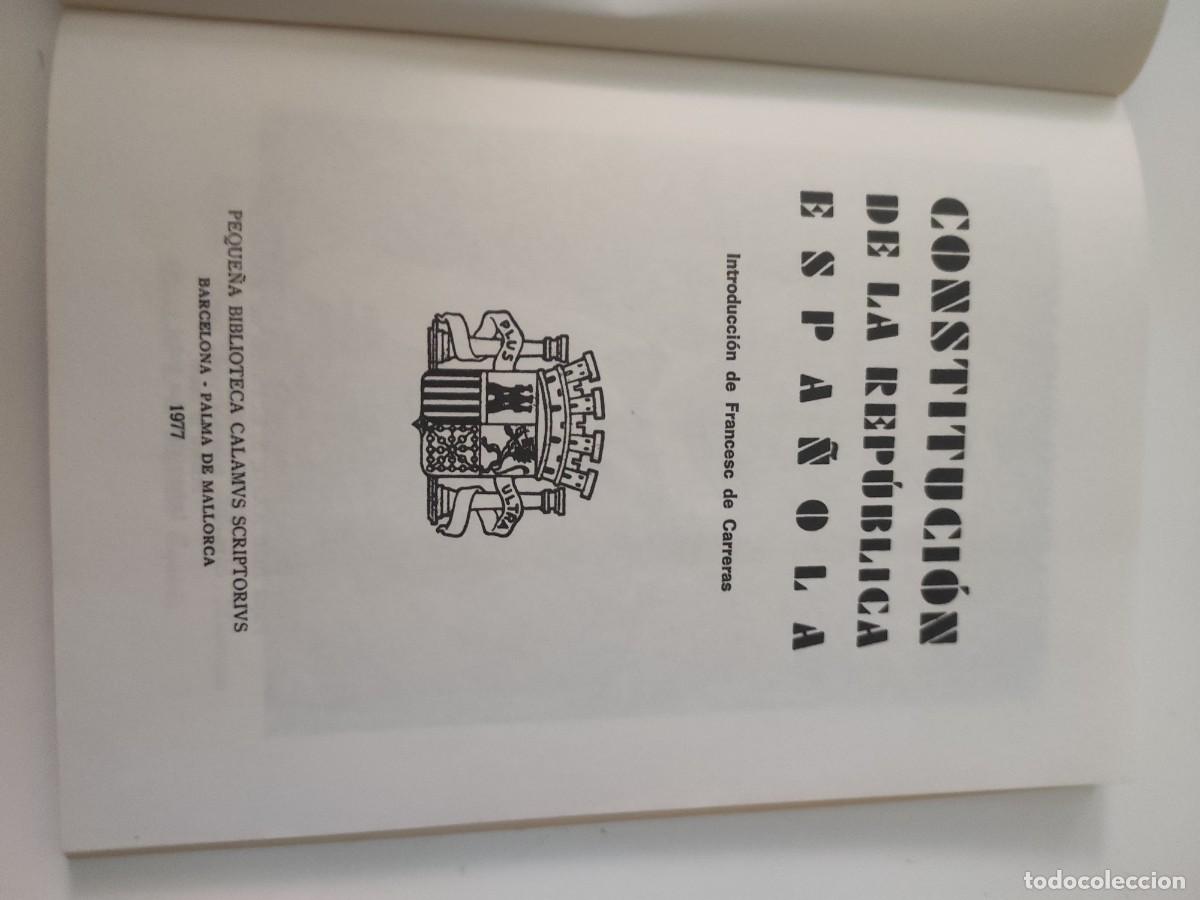 Libros de segunda mano: Constituci&oacute;n de la Republica Espa&ntilde;ola. - Foto 3