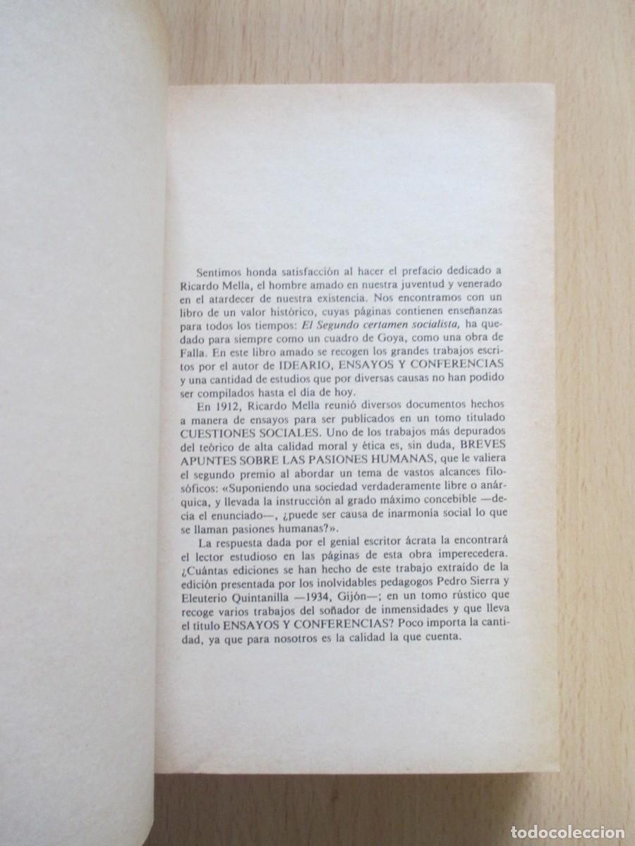 Libros de segunda mano: Ideario, de Ricardo Mella - Foto 4