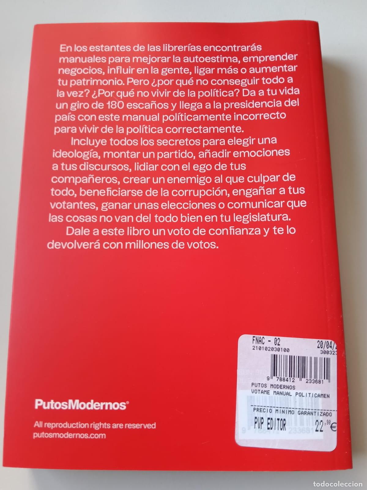 Libros de segunda mano: LIBRO V&Oacute;TAME (2023) - PUTOSMODERNOS - Foto 2