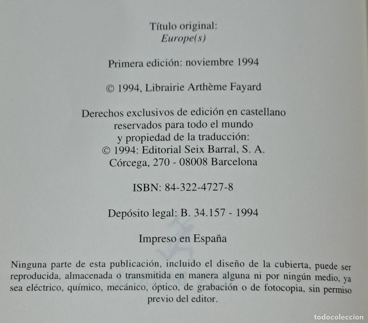 Libros de segunda mano: Europa(s) - Jacques Attali - Foto 2