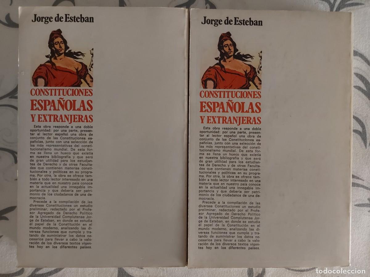 Libros de segunda mano: Constituciones espa&ntilde;olas y extranjeras. Edici&oacute;n de Jorge de Esteban. 1977 - Foto 3