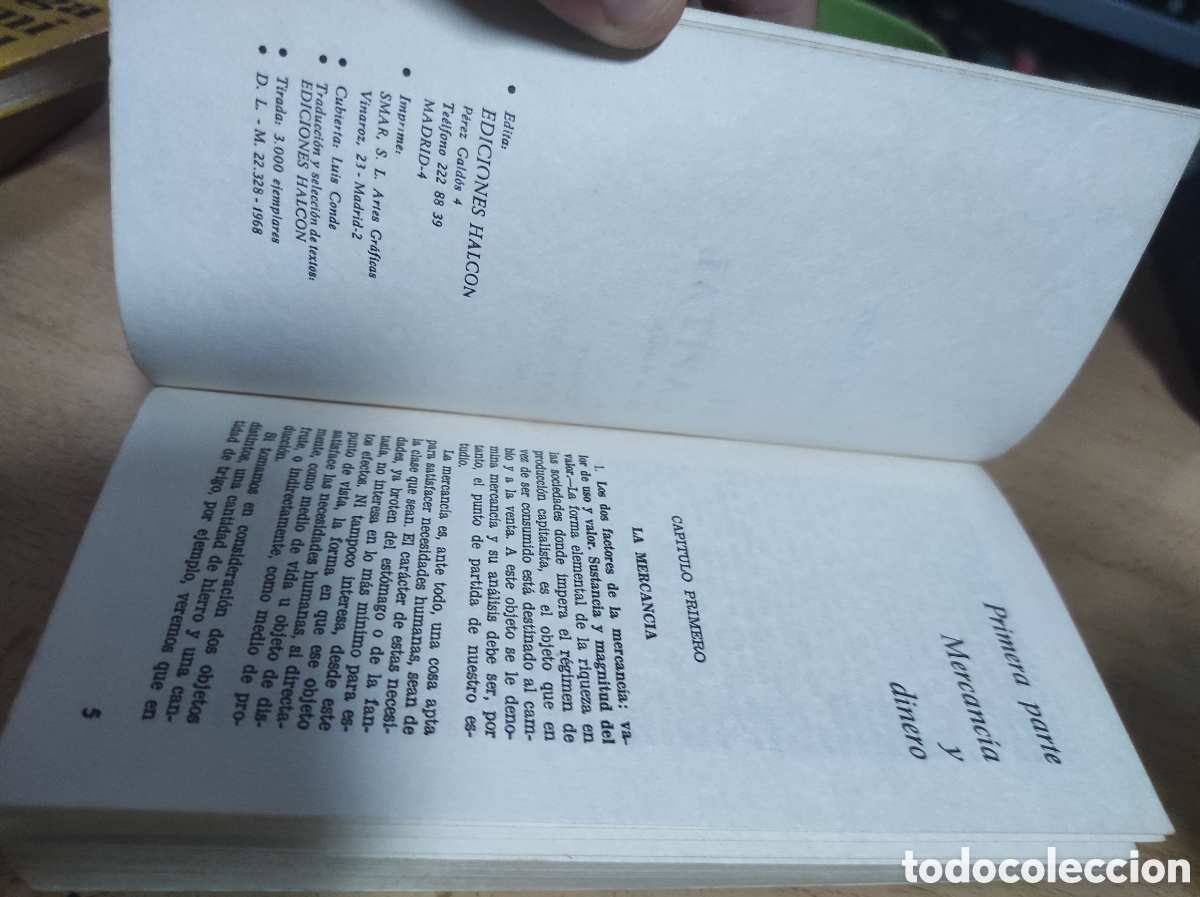 Libros de segunda mano: El capital, Marx. Ediciones Halcon - Foto 3