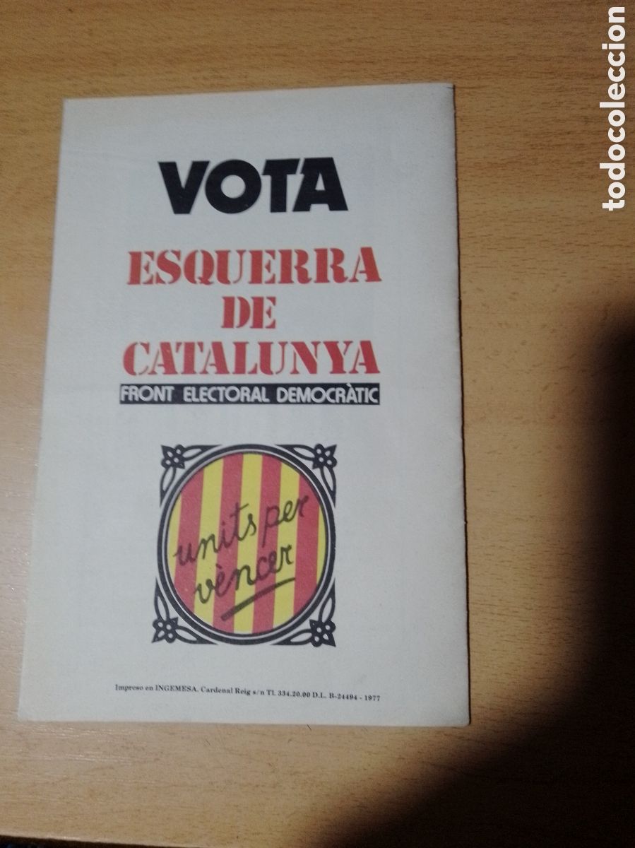 Libros de segunda mano: esquerra de catalunya programa 1977 - Foto 2
