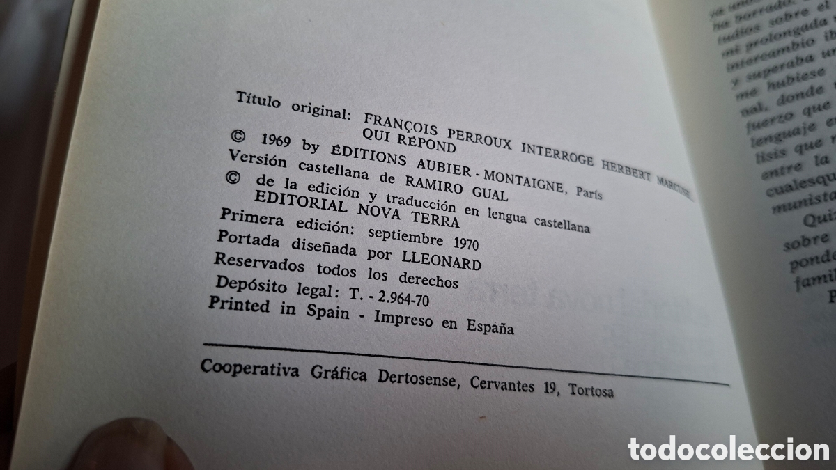 Libros de segunda mano: PERROUX INTERROGA A MARCUSE - Foto 2