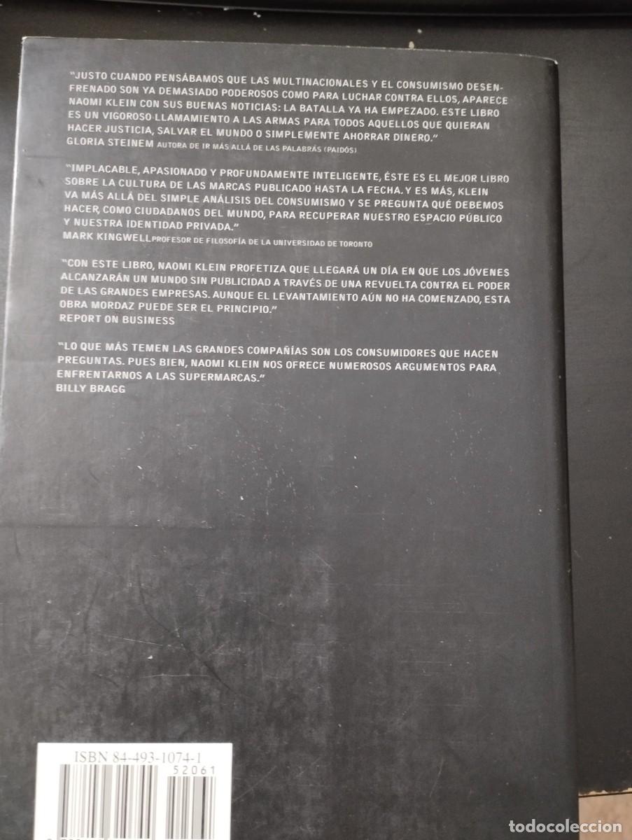Libros de segunda mano: NO LOGO: EL PODER DE LAS MARCAS (N.KLEIN, PAIDOS) - Foto 2