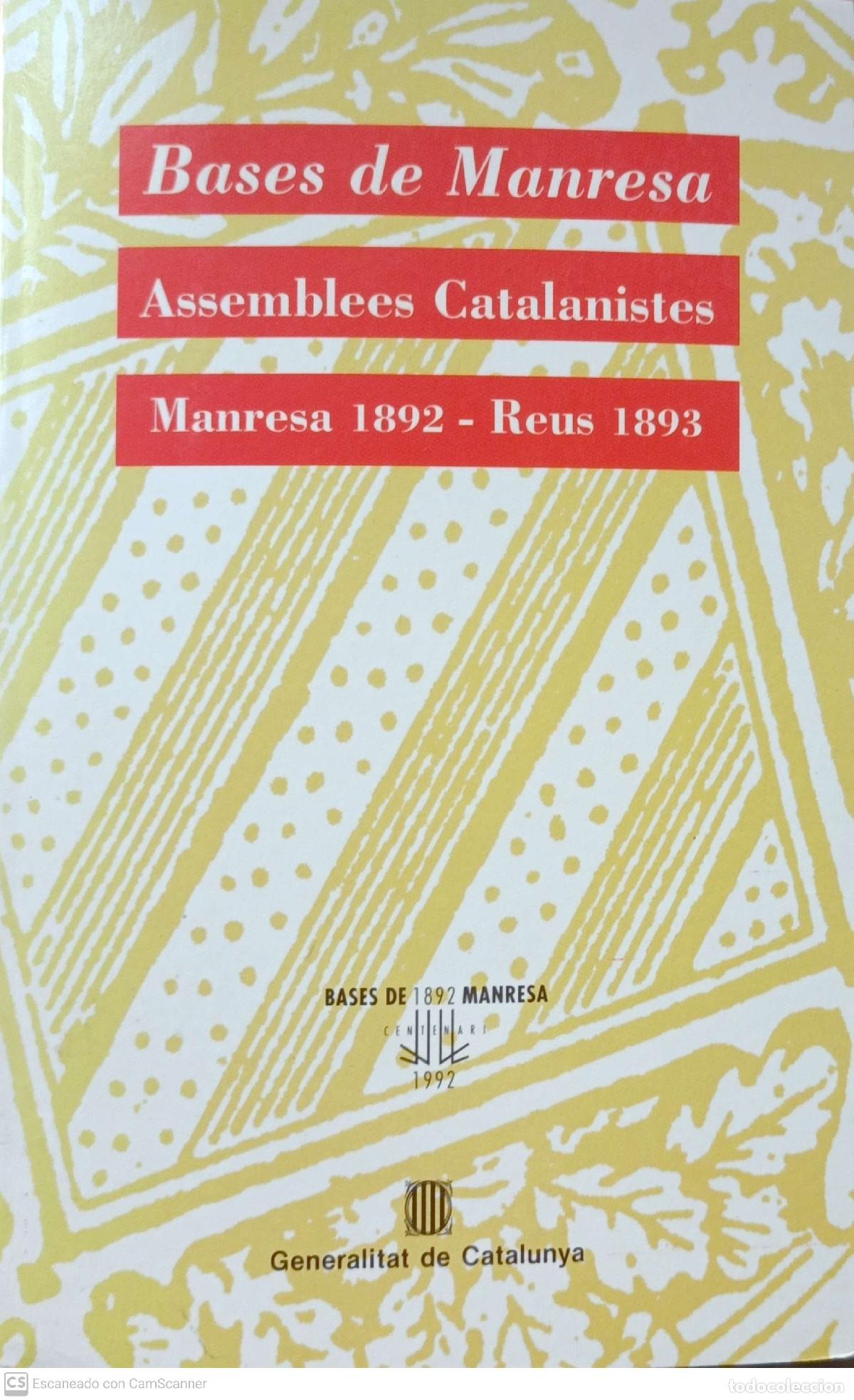 Libros de segunda mano: Bases de Manresa - Assemblees Catalanistes