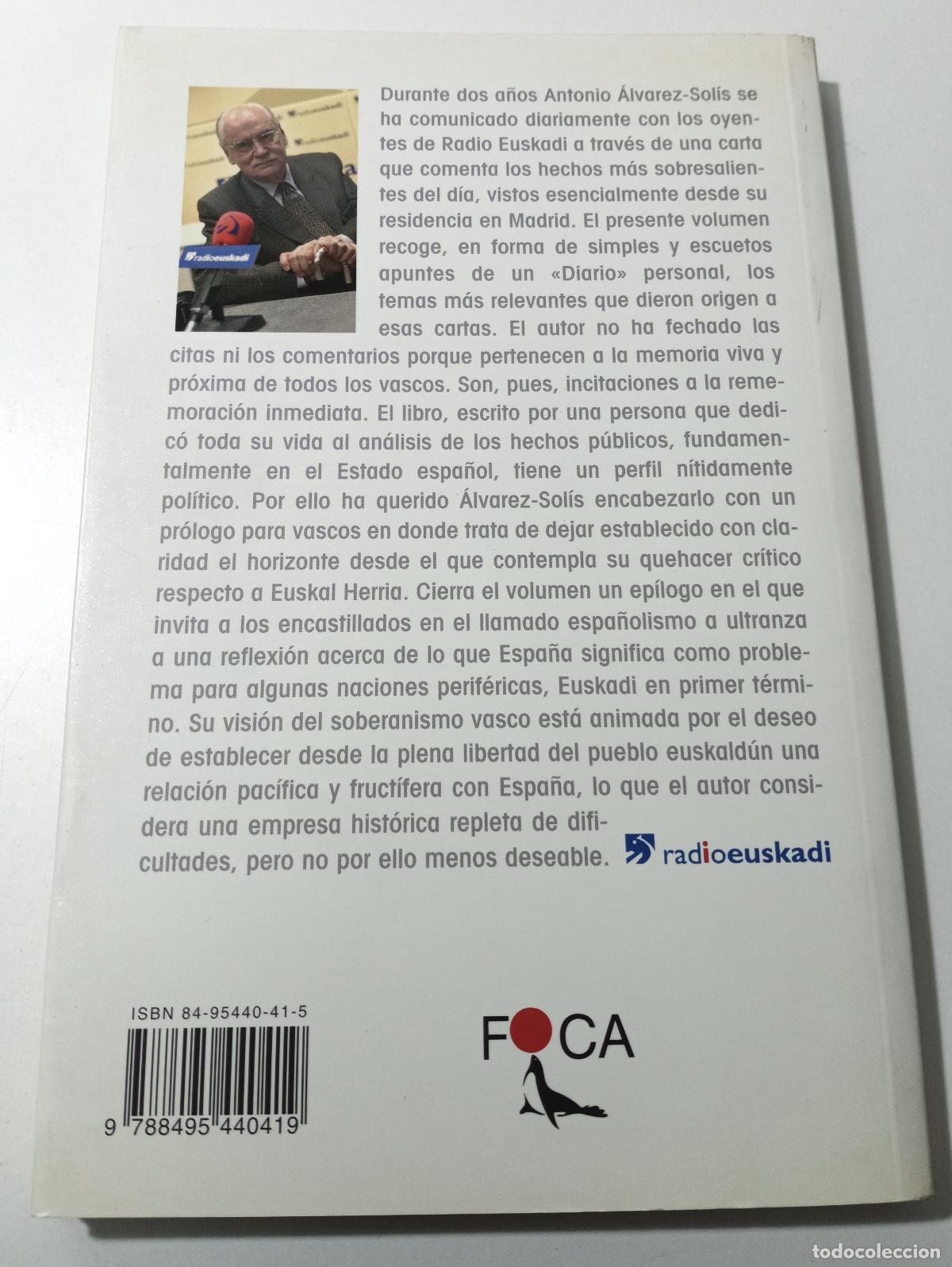 Libros de segunda mano: Cartas a Euskadi - Alvarez-Solis, Antonio - Foto 4