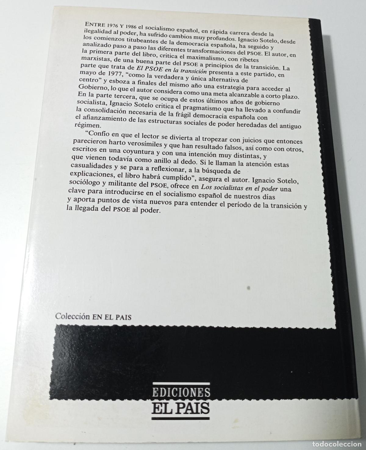 Libros de segunda mano: Los socialistas en el poder - Sotelo, Ignacio - Foto 2