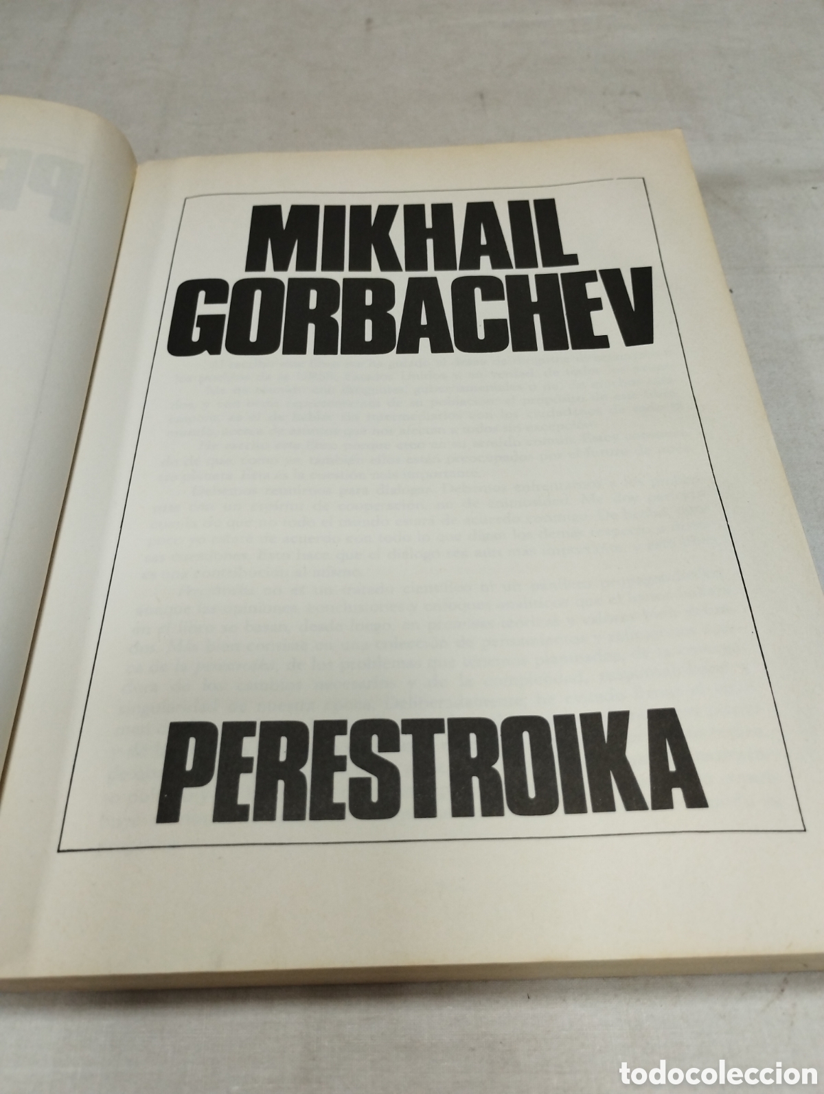 Libros de segunda mano: Mikhail Gorbachev. Perestroika. Ediciones B, 1987 - Foto 2