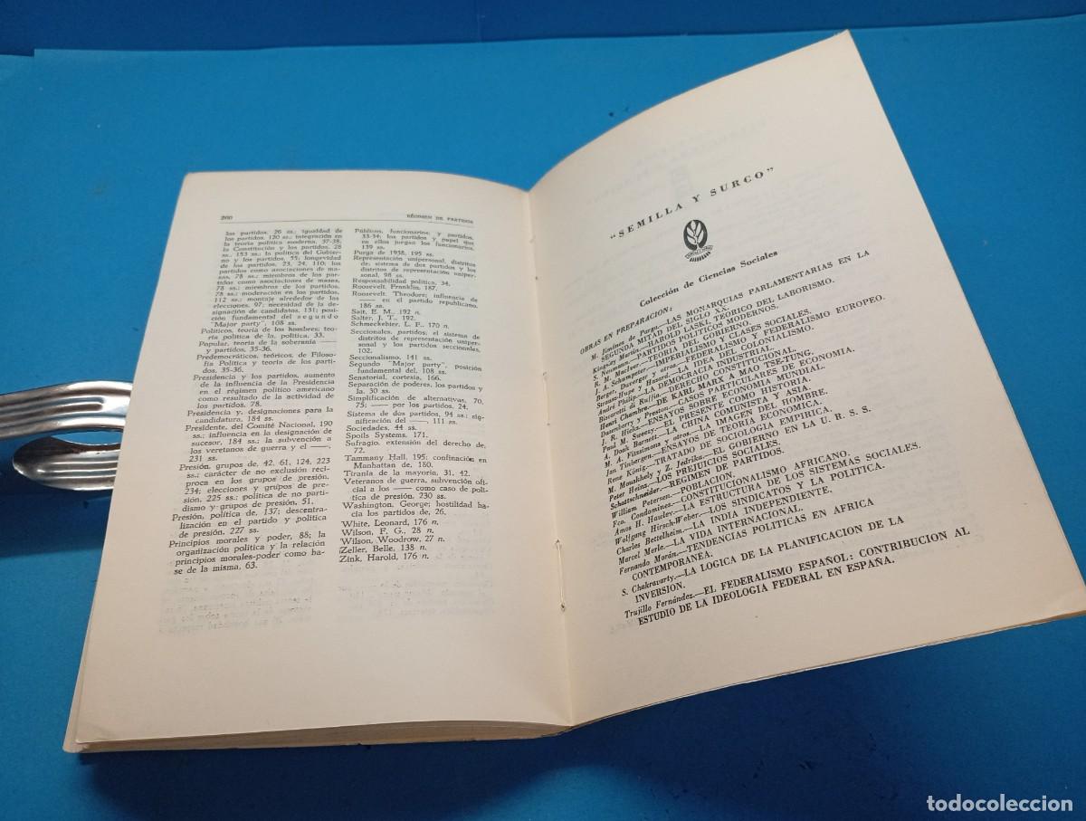 Libros de segunda mano: R&Eacute;GIMEN DE PARTIDOS.- E.E. SCHATTSCHNEIDER - Foto 8