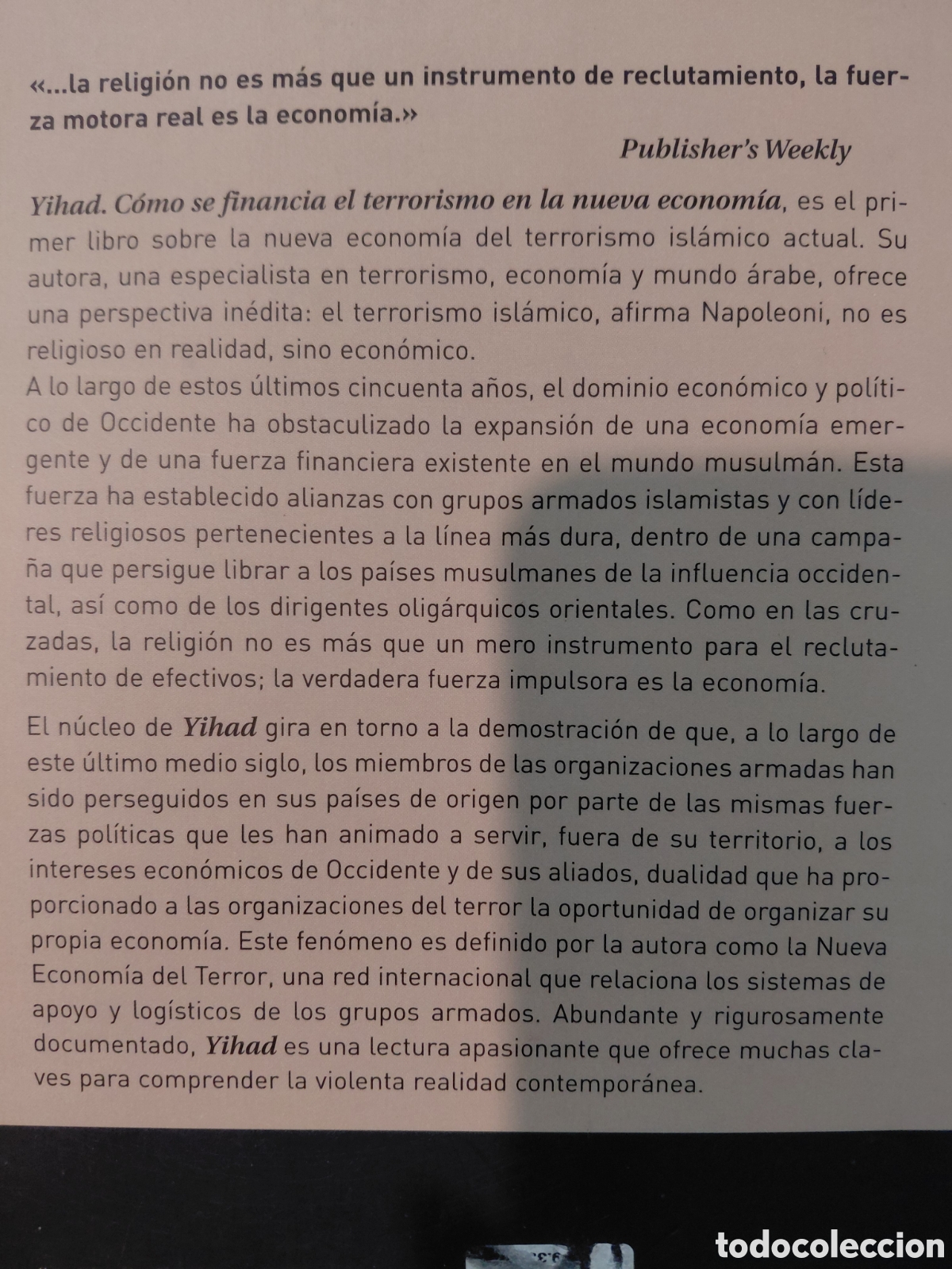 Libros de segunda mano: Loretta Napoleoni. Yihad - Foto 2