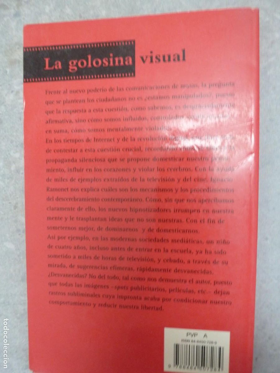 Libros de segunda mano: LA GOLOSINA VISUAL. IGNACIO RAMONET - Foto 2