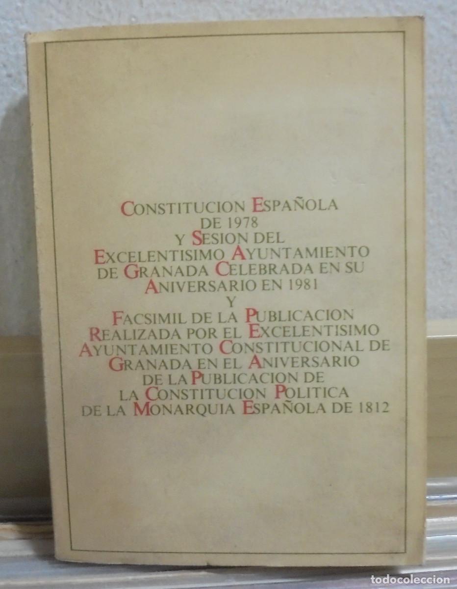 Gebrauchte B&uuml;cher: Constituci&oacute;n espa&ntilde;ola de 1978 / Facsimil de la Constituci&oacute;n de 1812 - Ayuntamiento de Granada