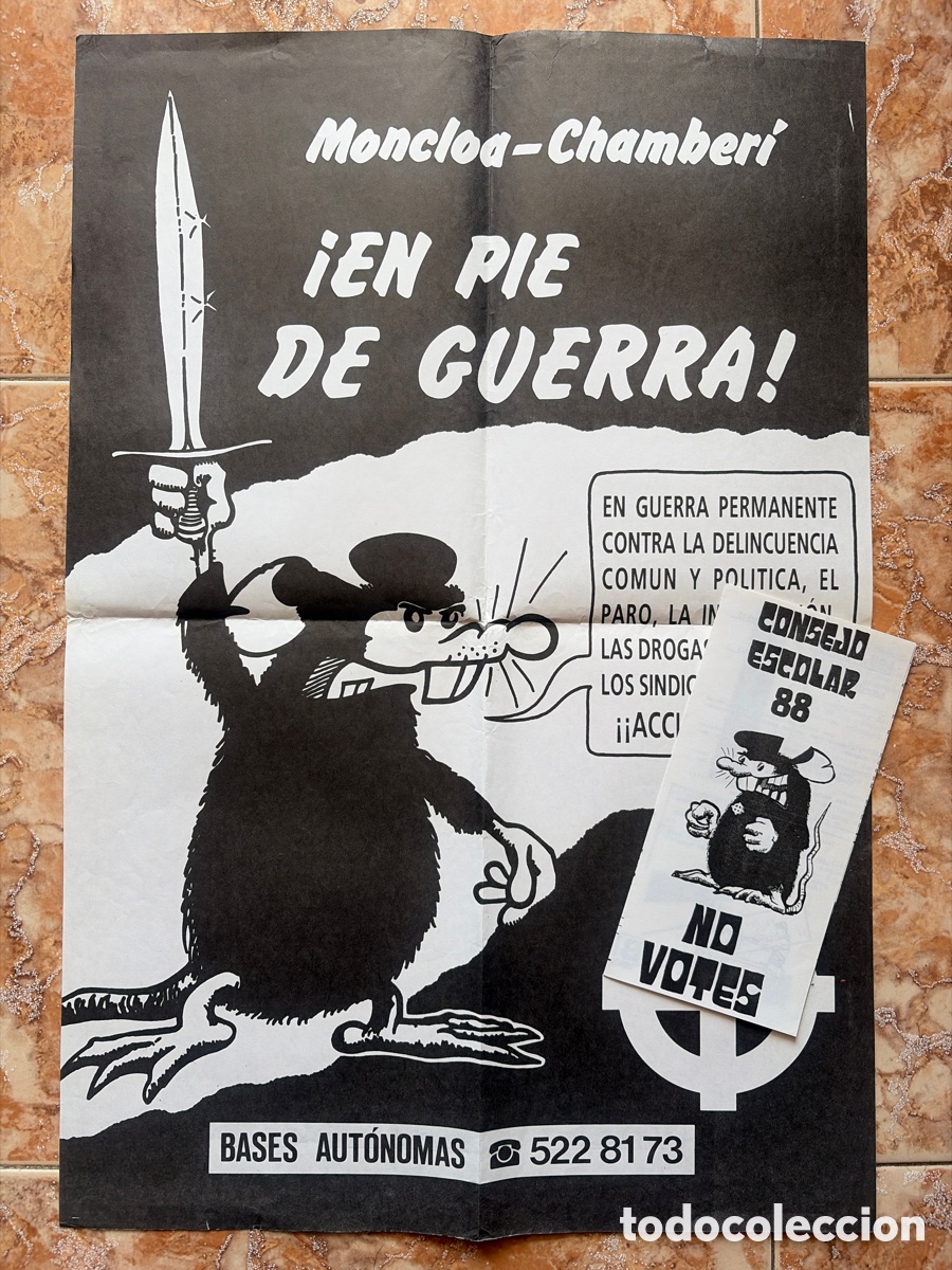 Libros de segunda mano: Cartel + tr&iacute;ptico &ldquo;&iexcl;En pie de guerra!&rdquo;