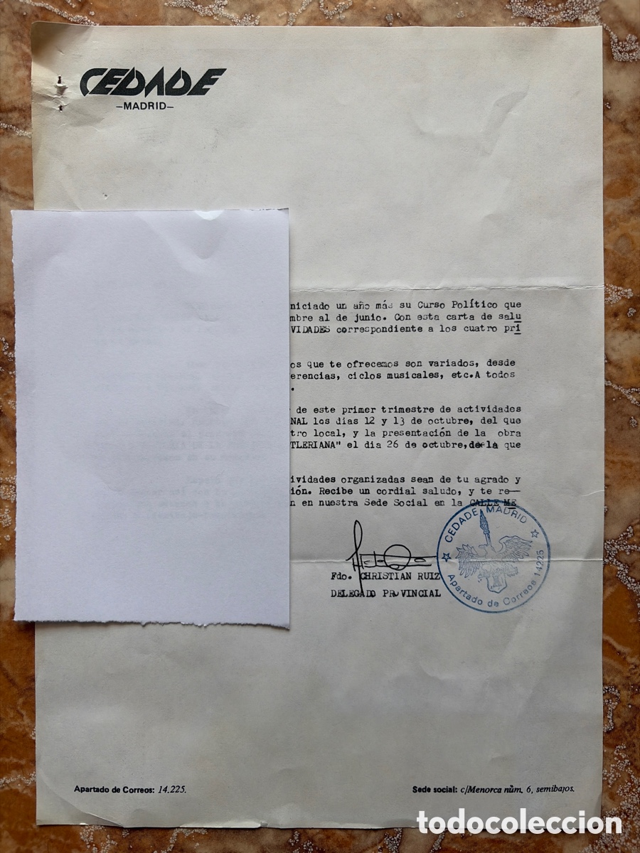 Libros de segunda mano: Carte CEDADE de Christian Ruiz