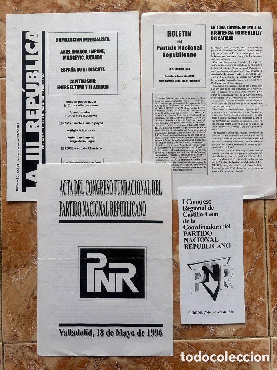 Libros de segunda mano: Lote del Partido Nacional Republicano.